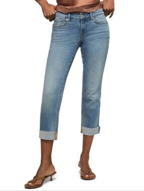 Lucky Brand Sweet Crop Mid Rise Jeans Light Wash Size 14/32